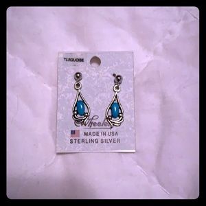 Earrings- turquoise and silver